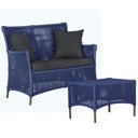 Ver imagem 1 de 1 Sofá Área e Mesa Igapó Alumínio Pintura Marrom Corda Náutica Estofado Impermeável Almofada 11 Tram