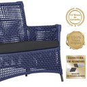 Ver imagem 3 de 1 Sofá Área e Mesa Igapó Alumínio Pintura Marrom Corda Náutica Estofado Impermeável Almofada 11 Tram