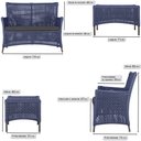 Ver imagem 2 de 1 Sofá Área e Mesa Igapó Alumínio Pintura Marrom Corda Náutica Estofado Impermeável Almofada 11 Tram