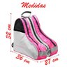 Bolsa para Patins com Alça e 3 Divisórias Reforçada Rosa - 2