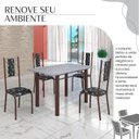 Ver imagem 6 de Conjunto Sala de Jantar Bahia Mesa Tubo 120x75cm Tampo Pedra Granito Ocre com 4 Cadeiras