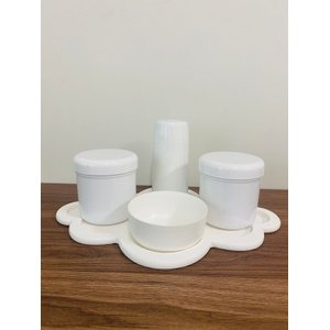 Kit Organizador c/ Garrafa Térmica + Bandeja Nuvem