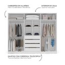 Ver imagem 3 de Guarda Roupa Casal 242,1cm com 6 Portas e 4 Gavetas 240843 Lisboa Politorno Móveis