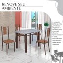 Ver imagem 6 de Conjunto Sala de Jantar Bahia Mesa Tubo 120x75cm Tampo Pedra Granito Ocre com 4 Cadeiras