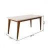 Mesa de Jantar 6 Lugares Royal com Vidro Cinamomo/off White - Panorama Móveis - 4