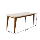 Ver imagem 4 de Mesa de Jantar 6 Lugares Royal com Vidro Cinamomo/off White - Panorama Móveis