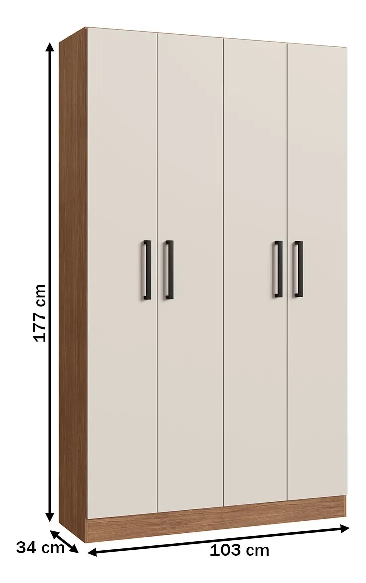 Ver imagem 3 de Armário Multiuso Rivera 4 Portas