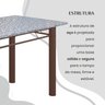 Conjunto Sala de Jantar Bahia Mesa Tubo 120x75cm Tampo Pedra Granito Ocre com 4 Cadeiras - 9