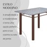 Conjunto Sala de Jantar Bahia Mesa Tubo 120x75cm Tampo Pedra Granito Ocre com 4 Cadeiras - 6