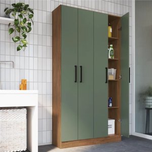 Armário Multiuso 4 Portas e 8 Prateleiras Rivera