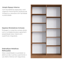 Ver imagem 6 de Armário Multiuso 4 Portas e 8 Prateleiras Rivera