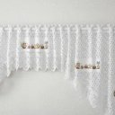 Ver imagem 3 de Cortina Bando Renda Cascata Siena Cozinha Estampa 3,15x0,95:Bule Dourado