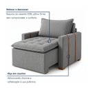 Ver imagem 6 de Kit 2 Poltronas do Papai Retrátil Base Madeira Maciça Paris
