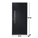 Ver imagem 5 de Porta Lambril de Alumínio 210 x 90cm com Puxador Linha 30 Abertura Direita Preto Esquadrias Bergamo
