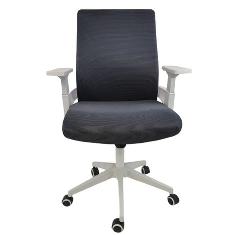 Cadeira de Escritório Presidente Fox Office Giratória Tela Mesh Cinza F1251