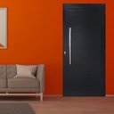 Ver imagem 1 de Porta Lambril de Alumínio 210 x 90cm com Puxador Linha 30 Abertura Esquerda Preto Esquadrias Bergamo