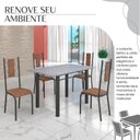 Ver imagem 6 de Conjunto Sala de Jantar Bahia Mesa Tubo 120x75cm Tampo Pedra Granito Ocre com 4 Cadeiras