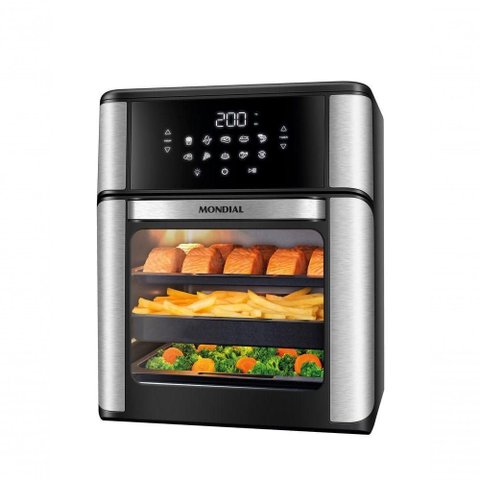Fritadeira Elétrica Forno Oven 12l Mondial Afon-12l-bi-bc - 110v