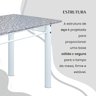 Conjunto Sala de Jantar Bahia Mesa Tubo 120x75cm Tampo Pedra Granito Ocre com 4 Cadeiras - 9