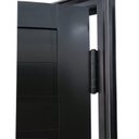 Ver mais imagens de Porta Lambril de Alumínio 210 x 80cm com Puxador e Friso Linha 30 Abertura Direita Preto Esquadrias