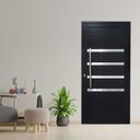 Ver imagem 1 de Porta Lambril de Alumínio 210 x 80cm com Puxador e Friso Linha 30 Abertura Direita Preto Esquadrias