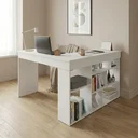 Ver imagem 1 de Escrivaninha Mesa Escritório 115,5x120cm em L 8 Nichos Montecello Branco Yescasa