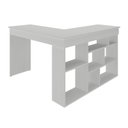 Ver imagem 4 de Escrivaninha Mesa Escritório em L Montecello 8 Nichos 115,5cm Yescasa Branco E Branco