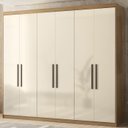 Ver imagem 2 de Guarda Roupa Casal Mdf 06 Portas 62080 Amendola Off White Demobile