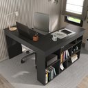 Ver imagem 6 de Escrivaninha Mesa Escritório 115,5x120cm em L 8 Nichos Montecello Yescasa