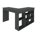 Ver imagem 4 de Escrivaninha Mesa Escritório em L Montecello 8 Nichos 115,5cm Yescasa Grafite E Grafite