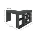 Ver imagem 3 de Escrivaninha Mesa Escritório 115,5x120cm em L 8 Nichos Montecello Yescasa