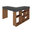 Ver imagem 4 de Escrivaninha Mesa Escritório 115,5x120cm em L 8 Nichos Montecello Yescasa