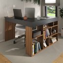 Ver imagem 6 de Escrivaninha Mesa Escritório 115,5x120cm em L 8 Nichos Montecello Yescasa