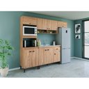 Ver imagem 1 de Cozinha Completa Modulada 9 Portas 1 Gaveta Mb 9001 Torino Marrom/Mel