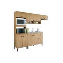 Ver imagem 2 de Cozinha Completa Modulada 9 Portas 1 Gaveta Mb 9001 Torino Marrom/Mel