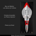 Ver imagem 4 de Quadro 3D Decorativo 120x50 Carro F1 MP4/6 SN 92 Branca/Vermelha - Gran Belo Quadro 3D Carro F1
