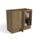 Ver imagem 2 de Balcão de Canto Cozinha Botanic 98cm 01 Porta M625 Kappesberg - Nogueira/fendi