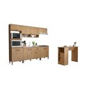 Ver imagem 2 de Cozinha Completa Modulada 11 Portas 1 Gaveta com Bancada Mb 9004 Torino Marrom/Mel