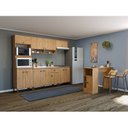 Ver imagem 1 de Cozinha Completa Modulada 11 Portas 1 Gaveta com Bancada Mb 9004 Torino Marrom/Mel