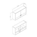 Ver imagem 4 de Armário 2 Portas 120cm Torino Marrom/Mel/Off White