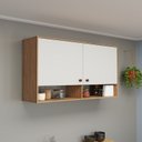 Ver imagem 1 de Armário 2 Portas 120cm Torino Marrom/Mel/Off White