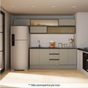 Ver imagem 3 de Cozinha Planejada 7 Peças 5 Aéreos 2 Balcões Nara CabeCasa MadeiraOriginals Cinza