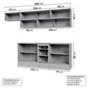 Ver imagem 5 de Cozinha Modulada 7 Peças 5 Aéreos 2 Balcões Nara CabeCasa MadeiraOriginals