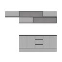 Ver imagem 4 de Cozinha Planejada 7 Peças 5 Aéreos 2 Balcões Nara CabeCasa MadeiraOriginals Cinza