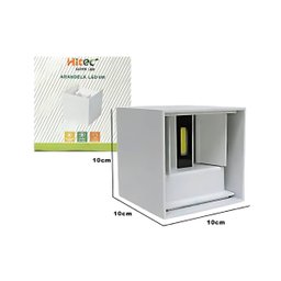 Arandela Led Quadrada 6w Branco Quente 3000k Bivolt Hitec - 6