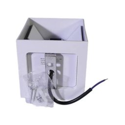 Arandela Led Quadrada 6w Branco Quente 3000k Bivolt Hitec - 1