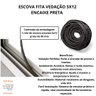 Escova Fita Vedação 5x12 Preta Rolo C/50 Mts Encaixe Janela Porta Aluminio - 4