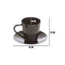 Ver imagem 3 de Conjunto de 6 Xícaras e 6 Pires de Acrílico Preto 80ml