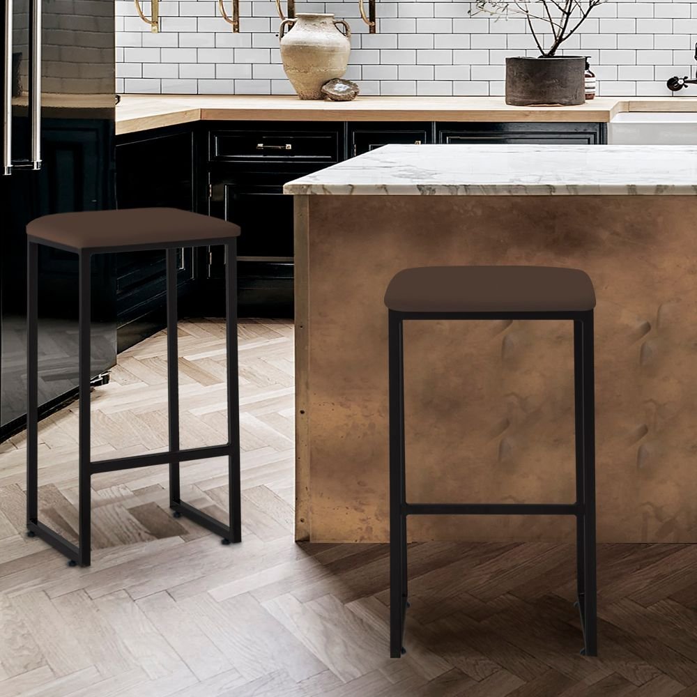 Banqueta Donna Corano Marrom/preto - V&G Decor - 2