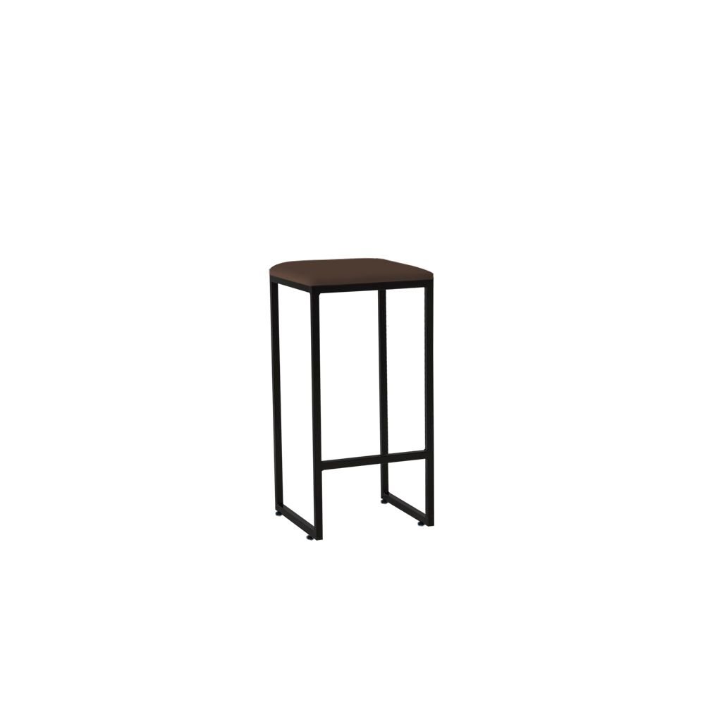 Banqueta Donna Corano Marrom/preto - V&G Decor - 1